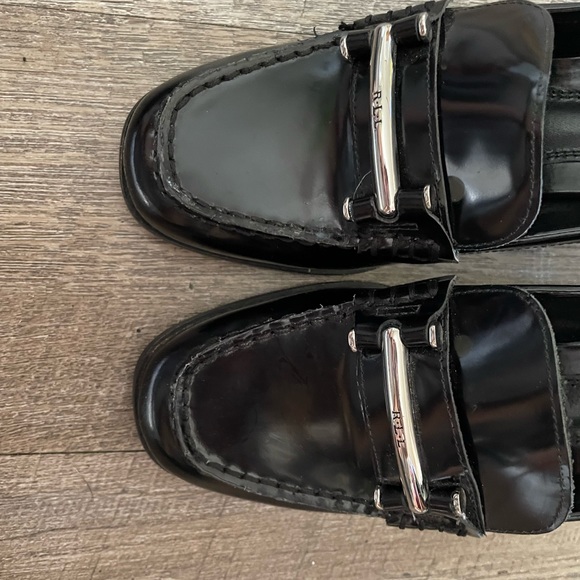 NWOT Ralph Lauren leather loafer heel mules y2k - Picture 9 of 9
